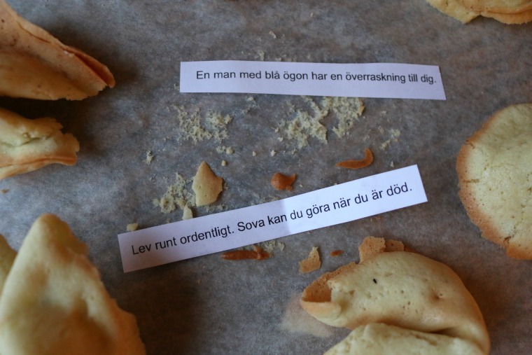 Lyckokakor, nyår, fixa själv, barn, baka egna hemgjorda