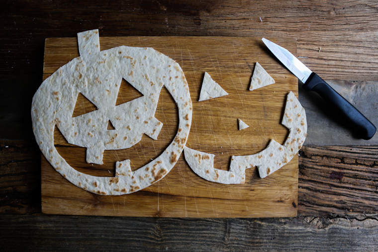 jack o lantern tortilla