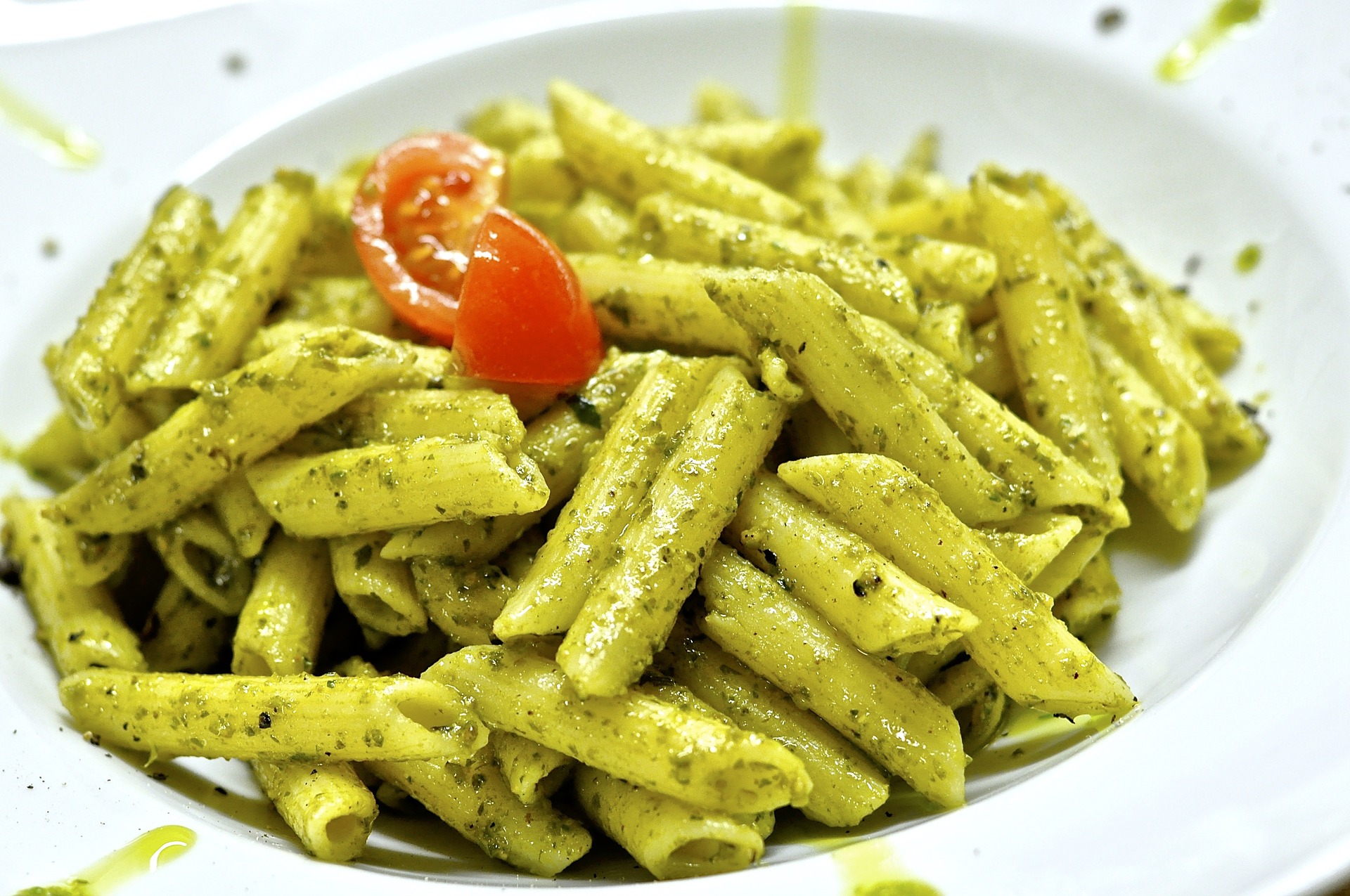pasta, pesto,
