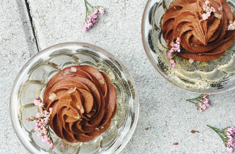 chokladmousse, len och krämig, Nötfri, Vegansk, Glutenfri