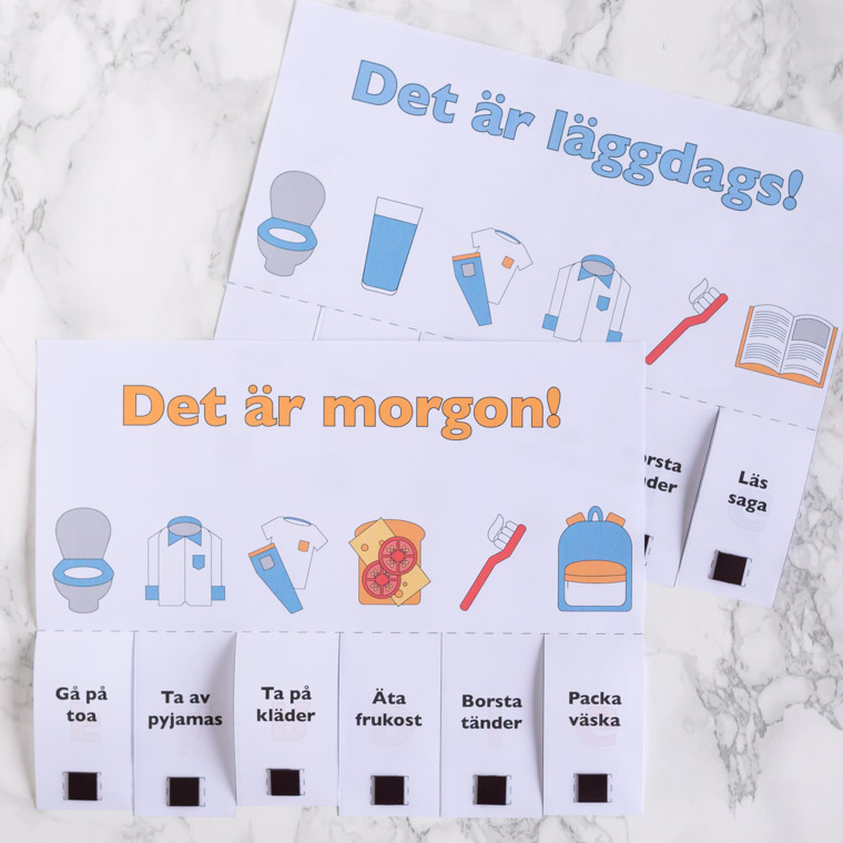 ”Att göra” -listor för morgon och kväll