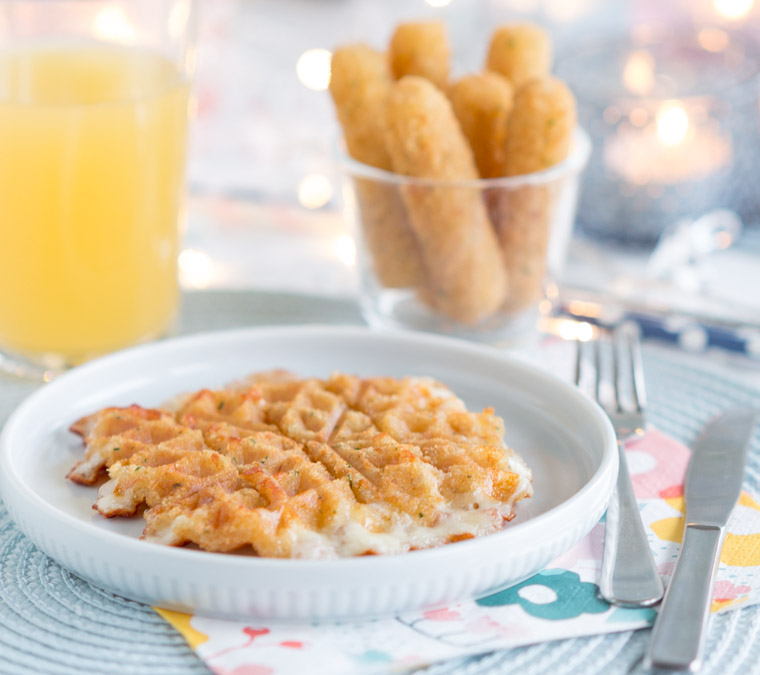 våfflor gjorda på mozzarella sticks, av anna winér