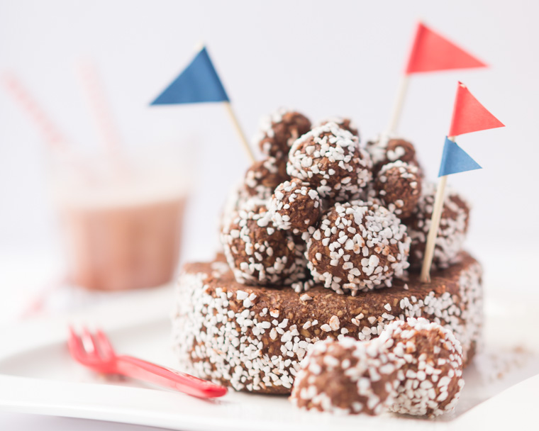 Chokladbollar, oboy-bollar, choklad, baka, enkelt, med barn,