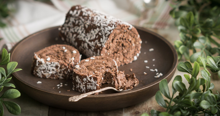 chokladboll -rulltårta