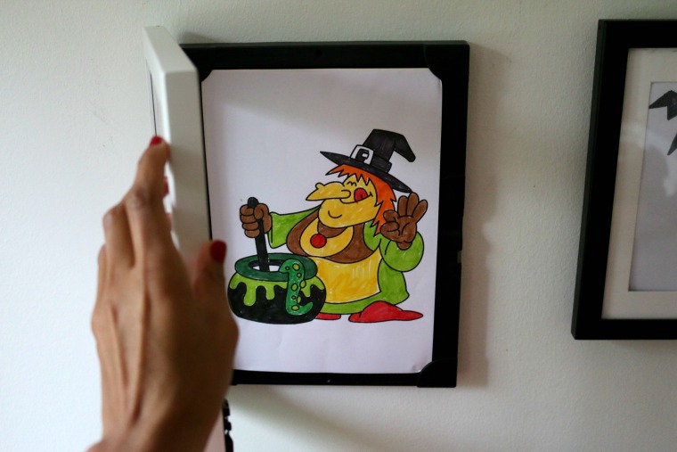 Halloweenmålarbilder da vinci ram närbild