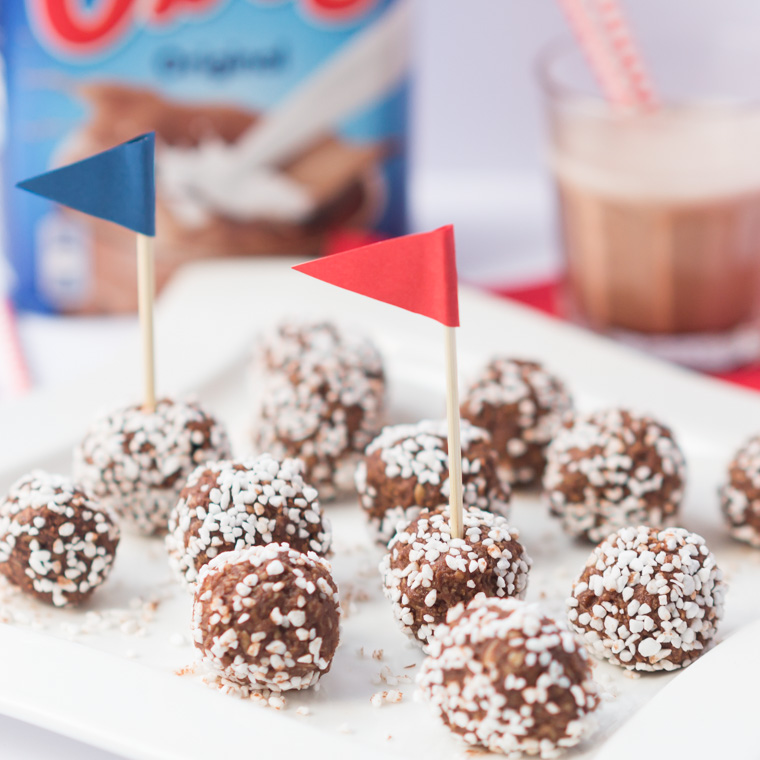 Chokladbollar, oboy-bollar, choklad, baka, enkelt, med barn,