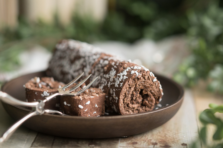 chokladboll -rulltårta