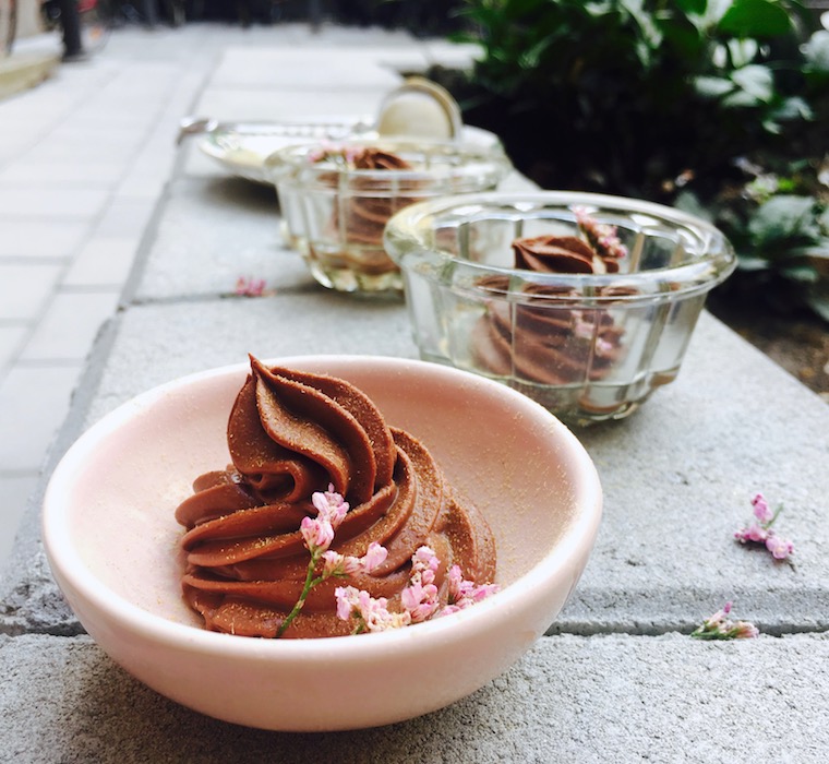 chokladmousse, len och krämig, Nötfri, Vegansk, Glutenfri
