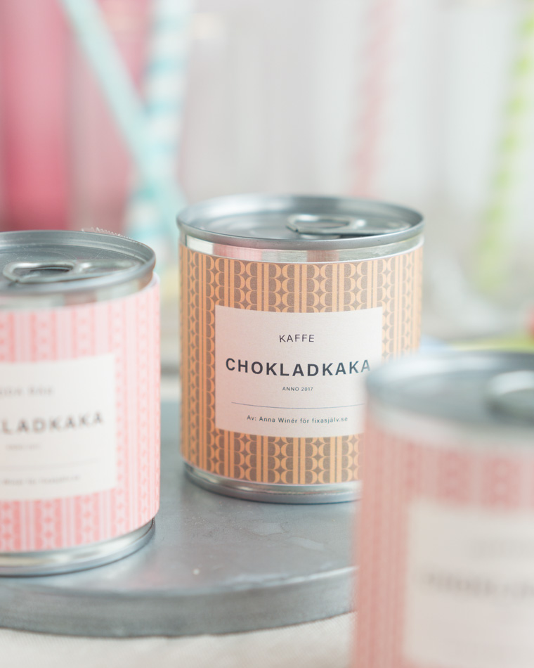 chokladkaka i konservburk