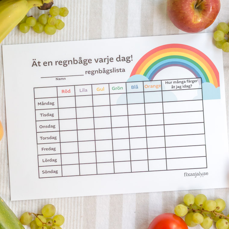 ät en regnbåge varje dag