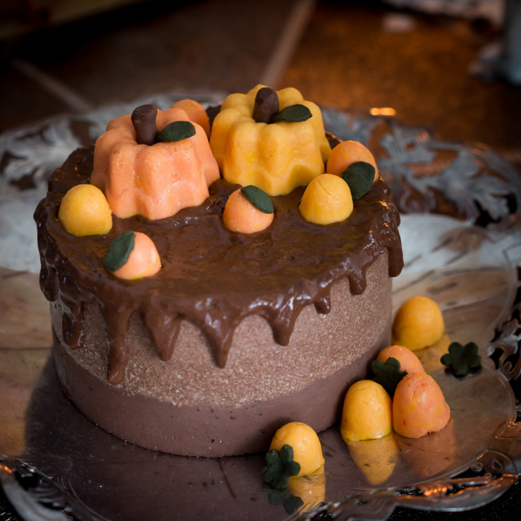halloween cheesecake med pumpor