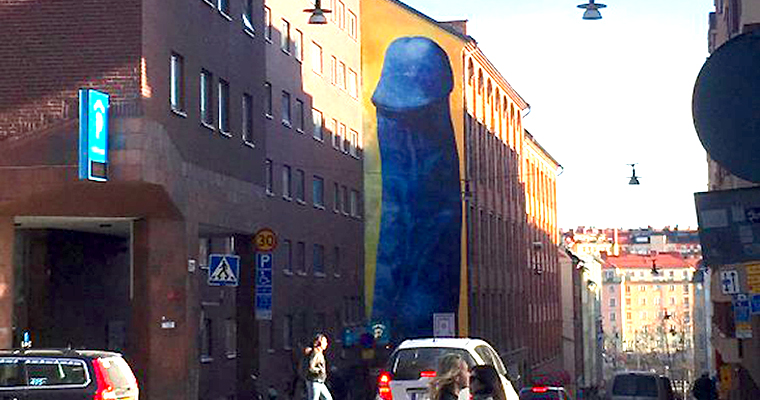 stor dildo i den fittan